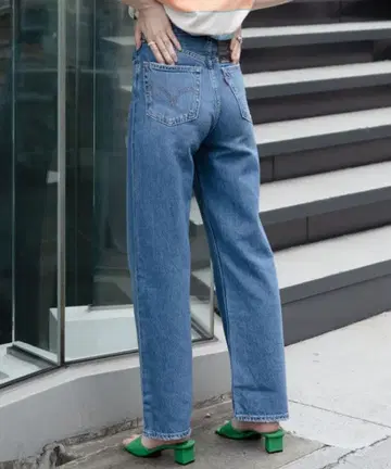 Levi's 데님 하이 루즈 28인치 헴프 코튼