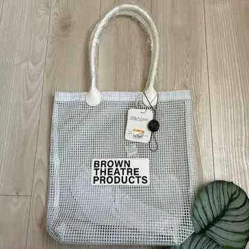 미사용 새상품 택 포함 시어터 프로덕츠 PVC 메쉬 토트백 캐주얼