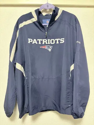 리복 NFL 페이트리어츠 하프 지퍼 나일론 자켓