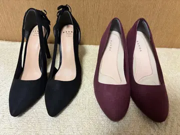 RANDA 펌프스 22.5cm 2켤레 세트 (블랙/보르도) 봄 새출발에