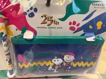USJ 한정판 25th 찰리 브라운 볼펜 펜 케이스 세트