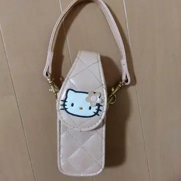 헬로키티 퀼트 시리즈 핸들 부착 미니 파우치 휴대폰 케이스