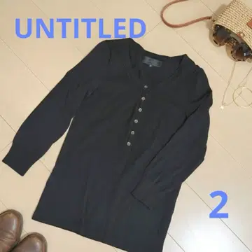 UNTITLED 언타이틀 [ 컨디션 최상 ] 워셔블 헨리넥 니트 블랙