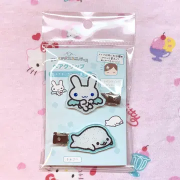 산엑스 유니버스 헤어 클립 트윈 토끼 엔젤 마메고마