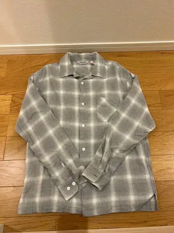 FIVE BROTHER 파이브브라더 옴브레 체크 셔츠 그레이