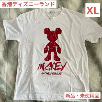 [택 포함 새상품] 홍콩 디즈니랜드 한정판 미키 T셔츠 XL 화이트
