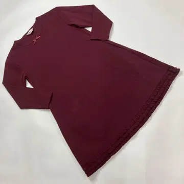 [ 시착만 한 상품 ] 핑크하우스 보르도 피코프릴 사용 티셔츠 원피스