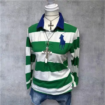 라거 셔츠 y2k 폴로 랄프로렌 빅 포니 그린 해외 걸 그린