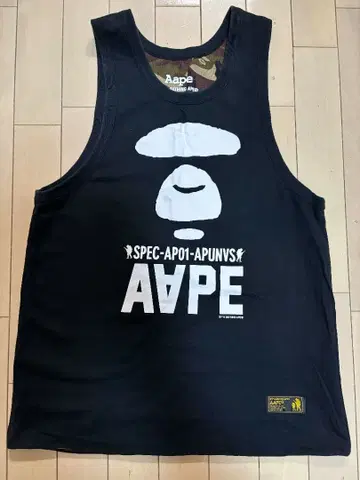 AAPE 탱크탑 SPEC-AP01-APUNVS 블랙