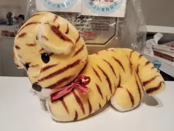 쇼와 레트로 일본제 80년대 빈티지 당시물 호랑이 트라 타이거 봉제 인형