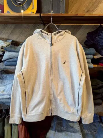 Nautica 풀 집업 후드 부착 트레이닝복 그레이 M