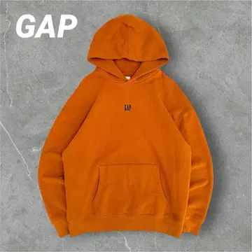 GAP 후드티 풀오버 자수 속기모 브라운 M 새상품급