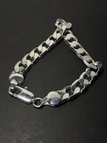 [ SV925 약 21g ] 중후 키헤이 체인 팔찌 실버925 남녀 공용