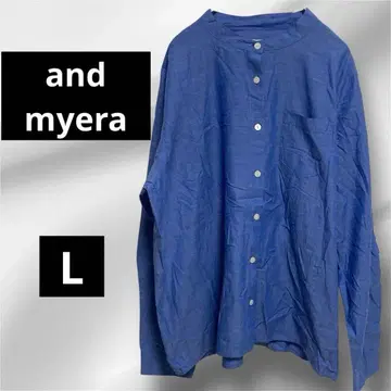 [ and myera 앤드마이라 ] 파란색 긴팔 셔츠 버튼 포함 L