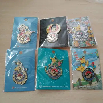한정판 포켓몬 센터 로고 핀즈 6종류 교토 스카이트리 호우오우