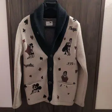 갱스터빌 카드놀이 디자인 가디건