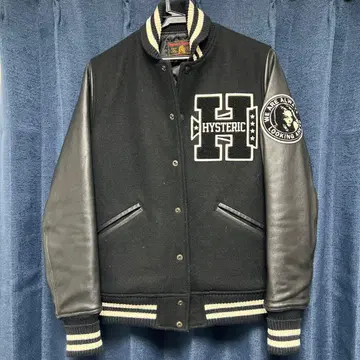 Hysteric Glamour 바시티 자켓 S 사이즈 블랙 소매 양가죽