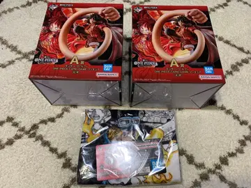 원피스 카드 게임 1번 복권 A상 피규어 2개 B상 사보 담요 세트