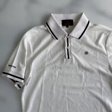 새상품급 BRIEFING 브리핑 피케 셔츠 골프 화이트 M