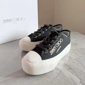 새상품급 지미추 파르마 맥시 스니커즈 35 로고 통굽