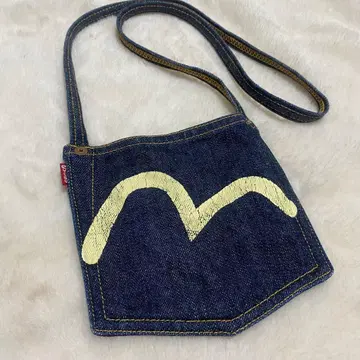 EVISU 데님 숄더 사코슈 숄더백 소품함