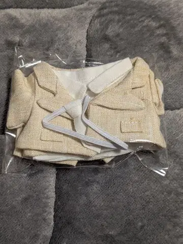 인형 옷 15cm 크림색 정장 세트 베스트 넥타이