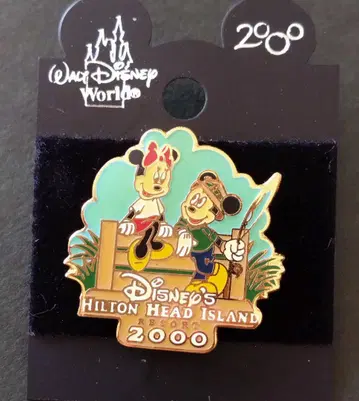 레어! 레트로 WDW 디즈니 힐튼 헤드 아일랜드 리조트 핀 배지