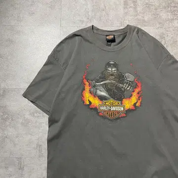 Harley-Davidson 프레임 바이커 프린트 2XL 사이즈 T셔츠