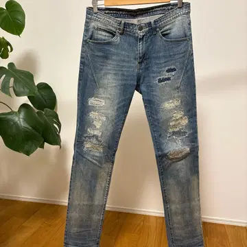 넘버나인 x 나노 유니버스 데미지 스키니 데님 콜라보