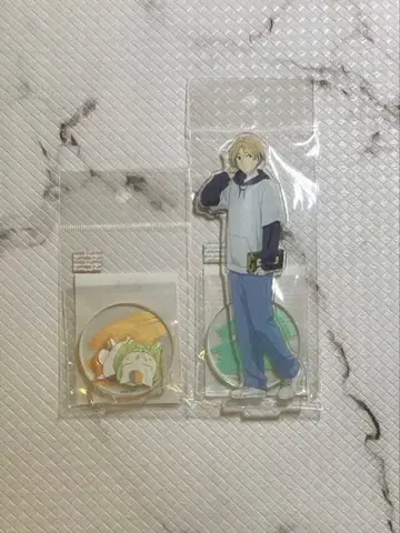 나츠메 타카시 냥코센세 아크릴 스탠드 2개 세트 후드티 나츠메 우인장