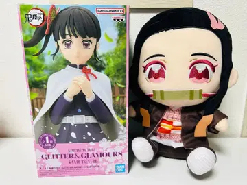 귀멸의 칼날 츠유리 카나오 & 카마도 네즈코 피규어 봉제 인형 세트