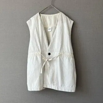 buoybuoy 120zDENIM SPINDLE 베스트 화이트 코튼