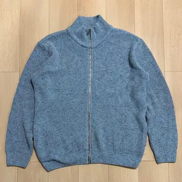 PINOY 라이트 블루 집업 가디건