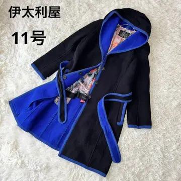 이타리야 La moda Goji 푸드코트 꽃무늬 안감 벨트 부착 11호