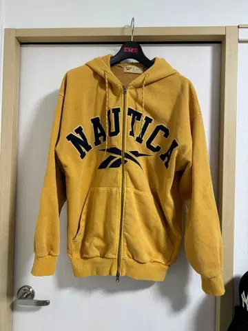 Nautica Reebok 프론트 로고 후드티 머스타드 매장 한정판