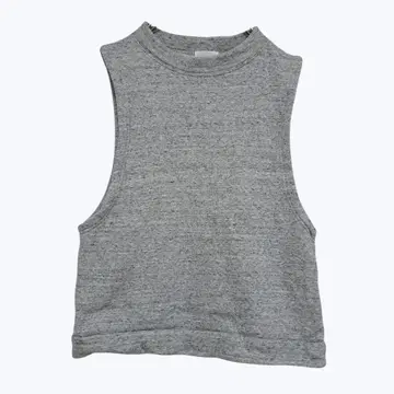 블루레이크 마켓 속기모 슬리브리스 맨투맨 그레이 크루넥