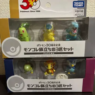 포켓몬 30주년 몬코레 출발의 3마리 2개 세트 신오지방, 조토지방