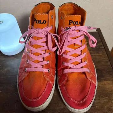 Polo 오렌지 하이컷 스니커즈