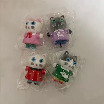 흰 고양이와 친구들 피규어 가챠