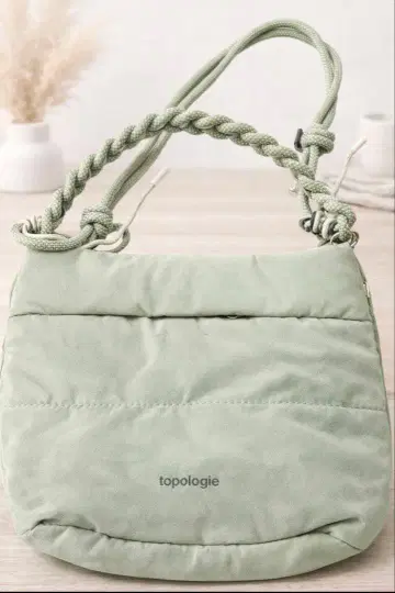 topologie 민트 그린 숄더백