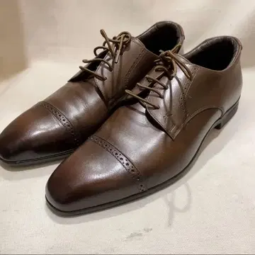 산요야마초 신발 다크 브라운 가죽 비즈니스 슈즈