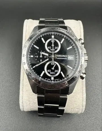 SEIKO 크로노그래프 블랙 10기압 방수