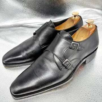 Franco fedele 더블 몽크/41 25.5/비즈니스 슈즈/블랙