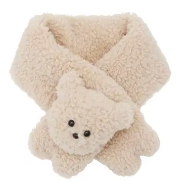 [ 완판템 ] 메리제니 bear 티펫 머플러 베이지 아이보리