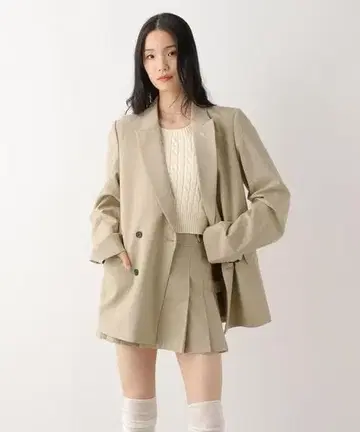 새상품 Heather POLO BCS 오버 테일러드 자켓