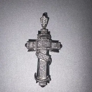 크로스 목걸이 실버 925 각인 있음 HIPHOP