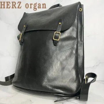 B989 [소가죽] HERZ organ 가죽 대용량 백팩 블랙