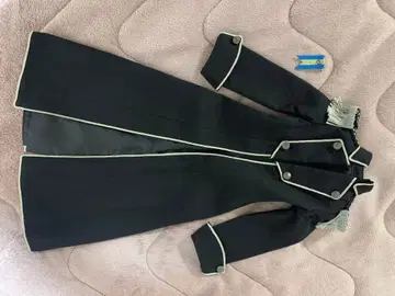 블랙 롱 코트 단품 실버 블랙 세트 보크스