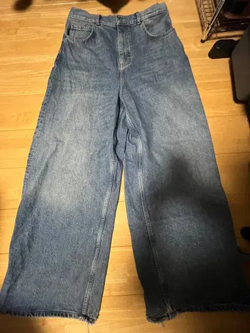 BBOY 초와이드 데님 ZARA RHUIGI 와이드 레그 데님 팬츠