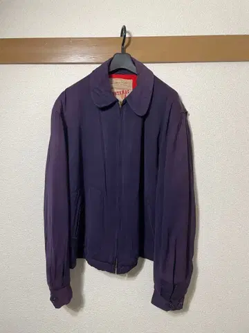 50s 레이온 개버딘 재킷 네이비 사이즈 40